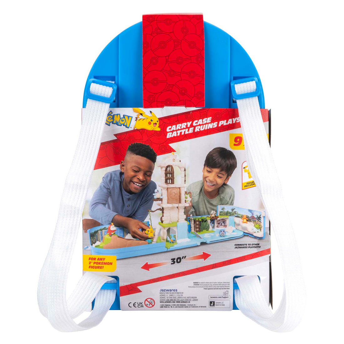 Jazwares pokémon carry case battle ruins speelset