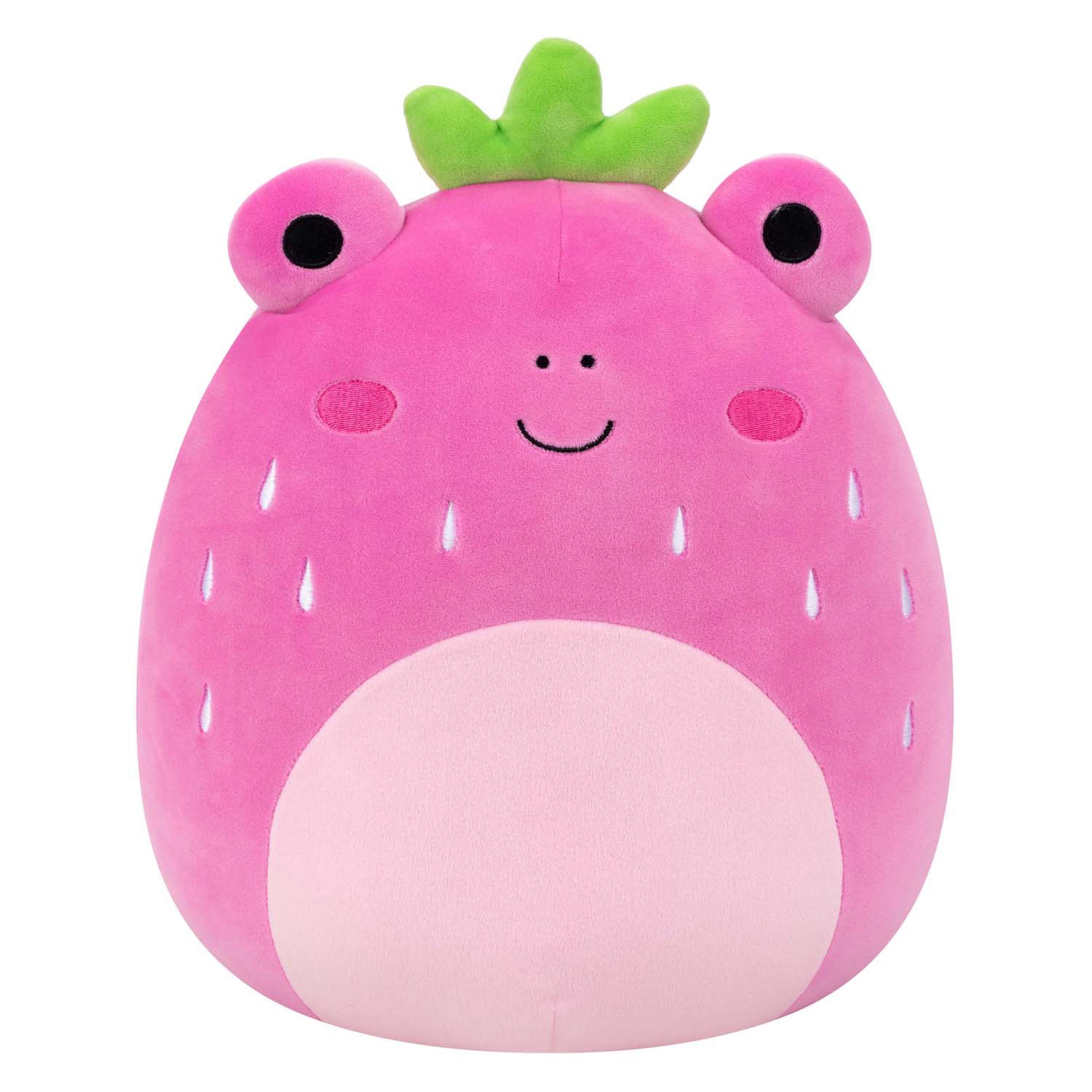 Jazwares squishmallows knuffel pluche - adabelle the pink strawberry frog - 30cm