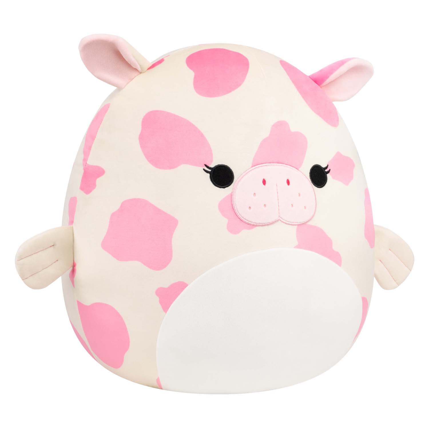 Jazwares squishmallows knuffel pluche - mondy the pink spotted white sea cow - 40cm