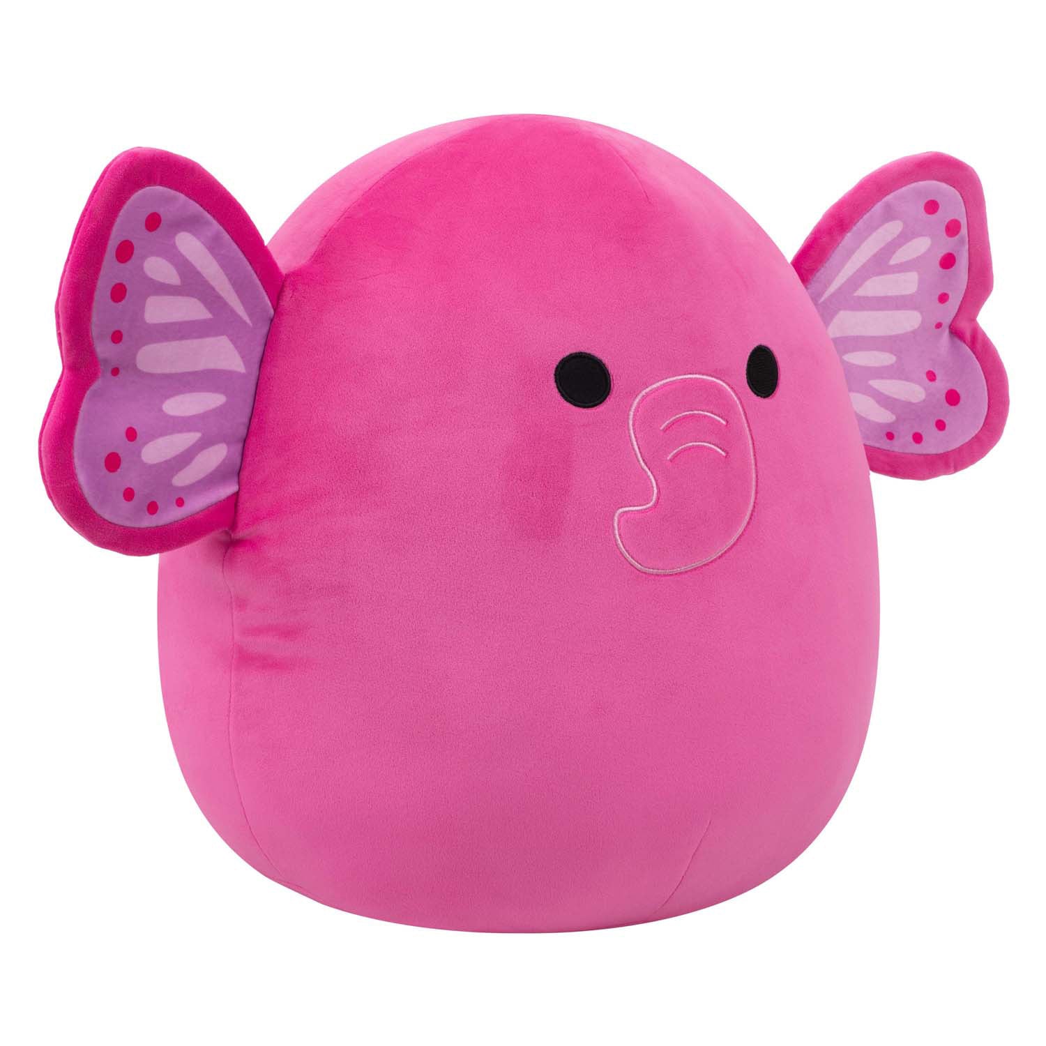 Jazwares squishmallows knuffel pluche - evelyn the hot pink butterfly elephant - 40cm