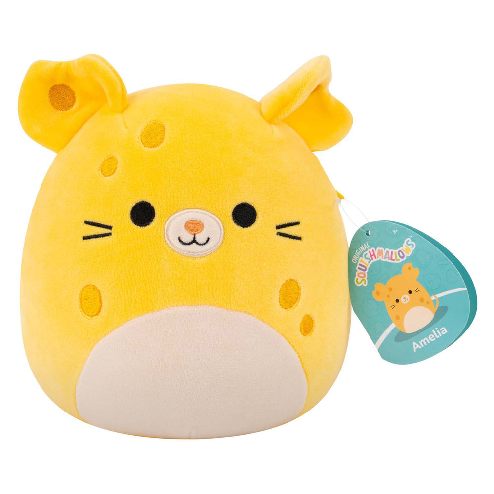 Jazwares squishmallows knuffel pluche - amelia the cheese mouse - 19cm