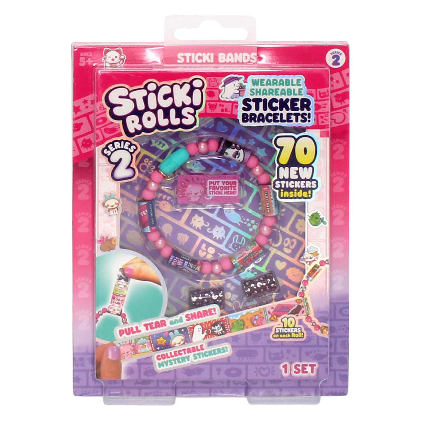 Jazwares sticki rolls armband met 70 stickers