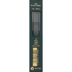 Faber-castell vulpotlood-vulling tk 9071 hb zwart 10 stuks tk 9400 tk 9500