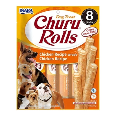 Inaba dog churu rolls kip wraps recept