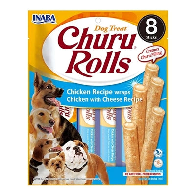 Inaba dog churu rolls recept kip wraps met kaas