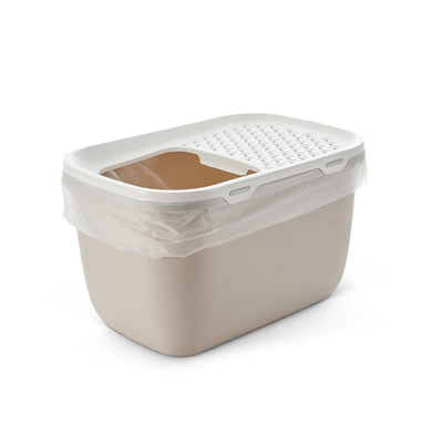 Savic zak het op hop in gigantische kattenbakzak