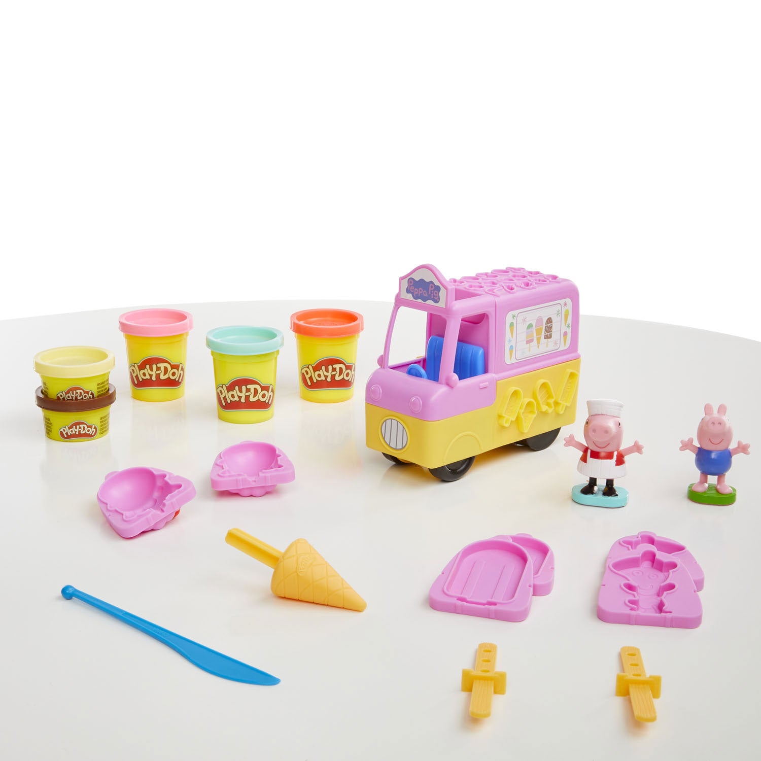 Play-doh peppas ijsjes speelset - boetseerklei - inclusief 5 potjes