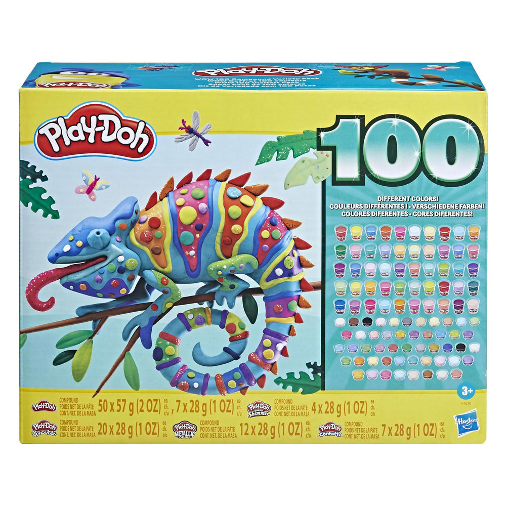 Play-Doh Wow 100 Klei Variatiepakket, 100 Potjes