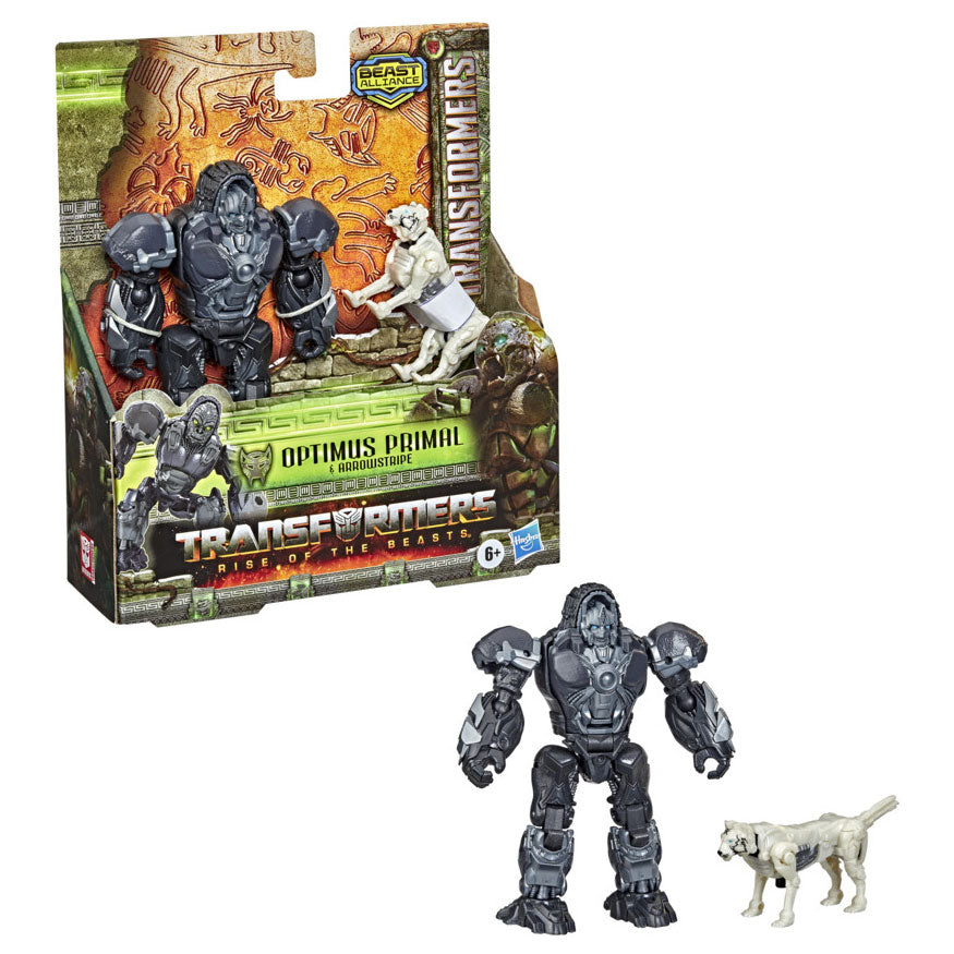 Transformers Rise of the Beasts Beast Weaponizer Actiefiguren - Optimus Primal Arrowstripe