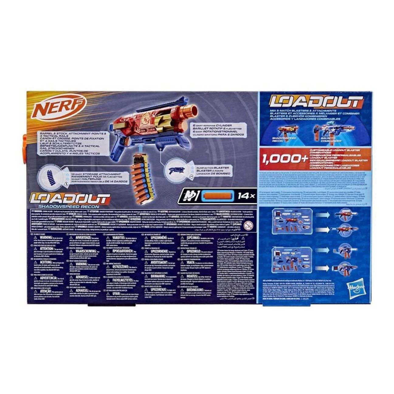 Nerf loadout shadowspeed recon blaster met 14 n1-darts
