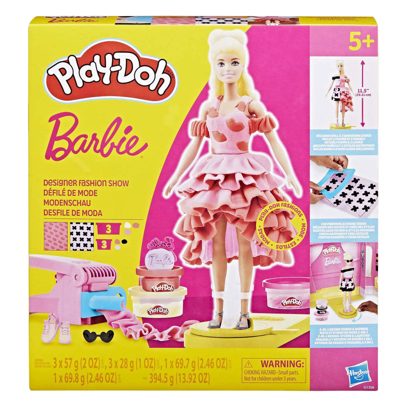 Play-doh barbie designer fashion show - 6 kleipotjes