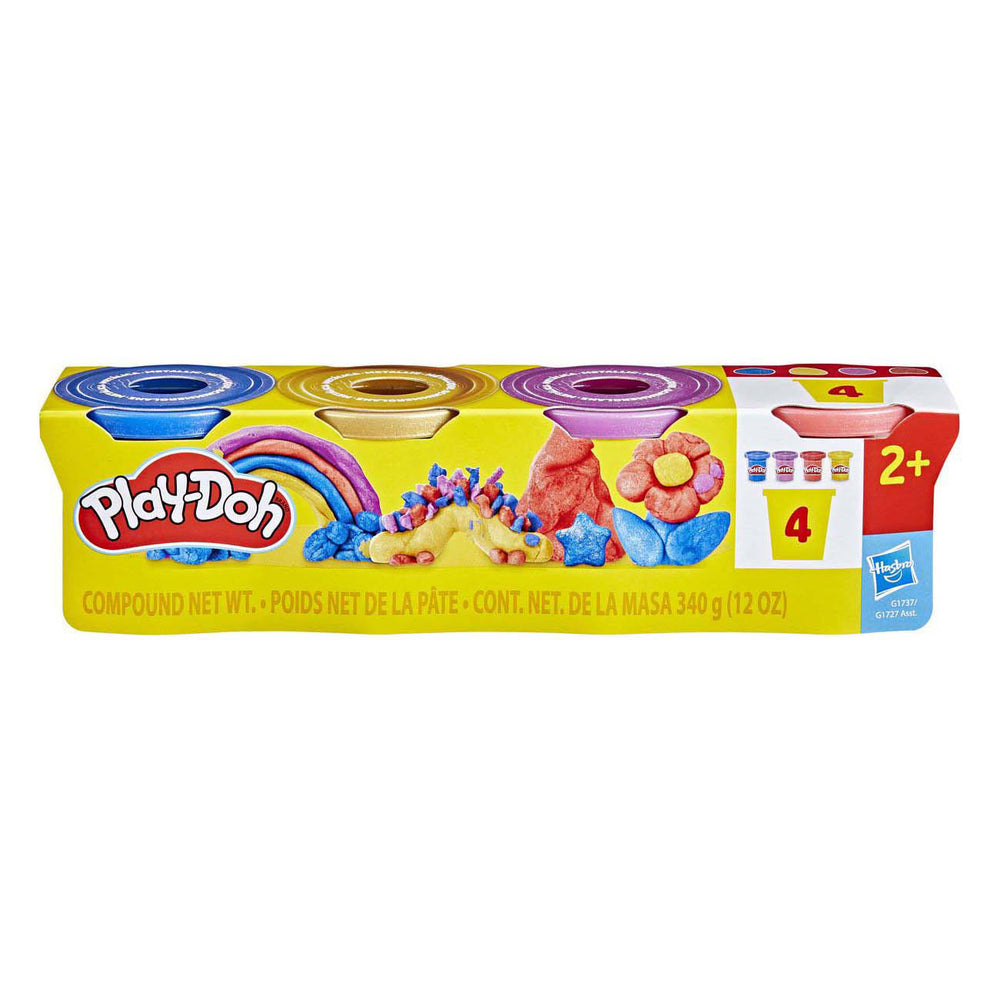 Play-doh metallic glans - 4 kleipotjes