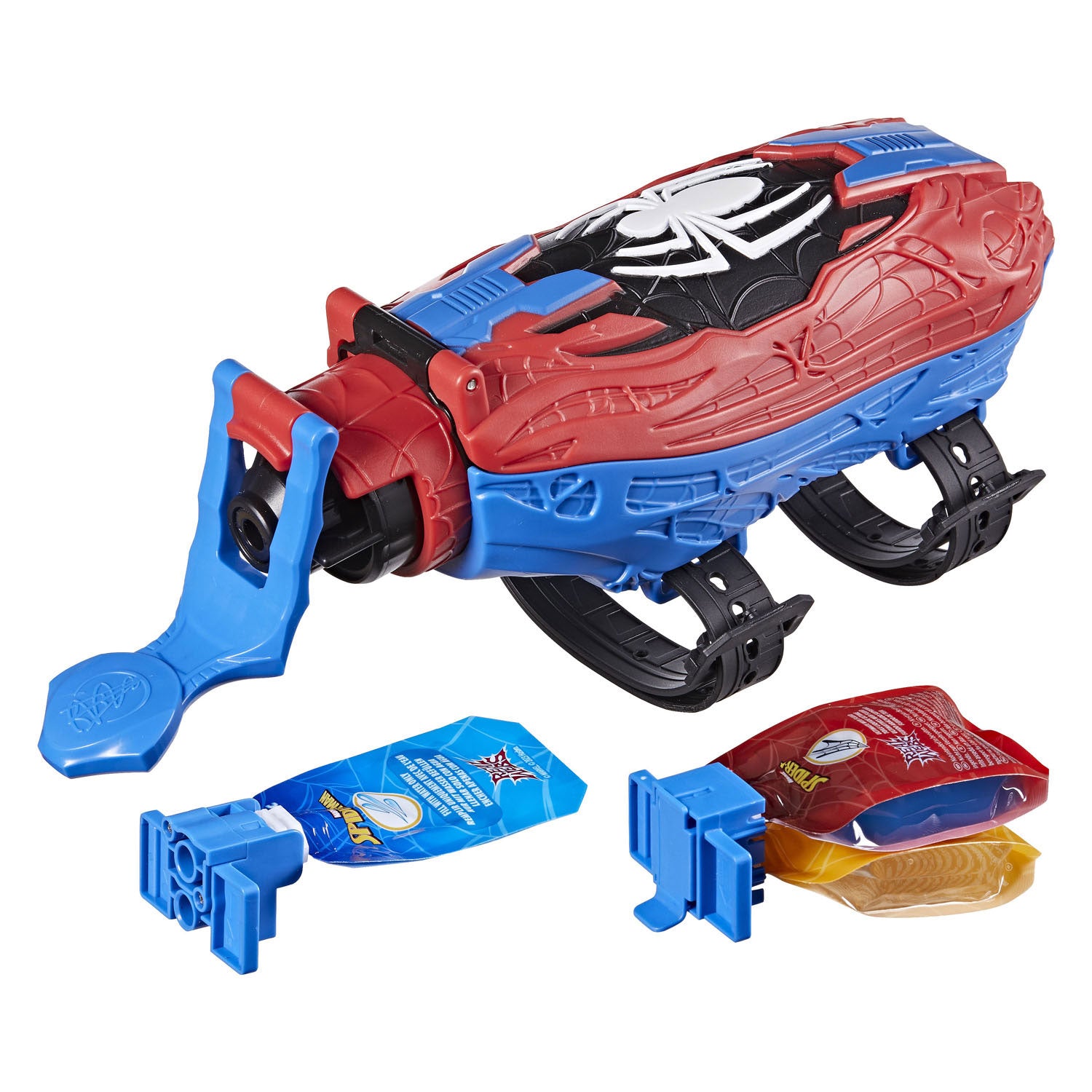Spider-man marvel real webs ultimate web-blaster - 2-in-1 blaster - rollenspel - kostuum - speelgoed