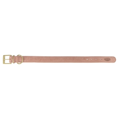 Trixie halsband hond pure leer roze