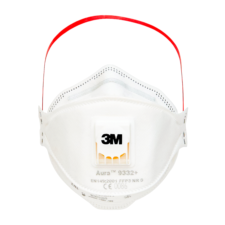 3m aura comfort cool flow stofmasker, ffp3, met ventiel, pak van 5 stuks