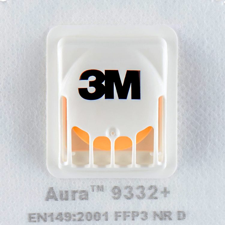 3m aura comfort cool flow stofmasker, ffp3, met ventiel, pak van 5 stuks