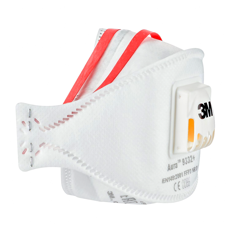 3m aura comfort cool flow stofmasker, ffp3, met ventiel, pak van 5 stuks