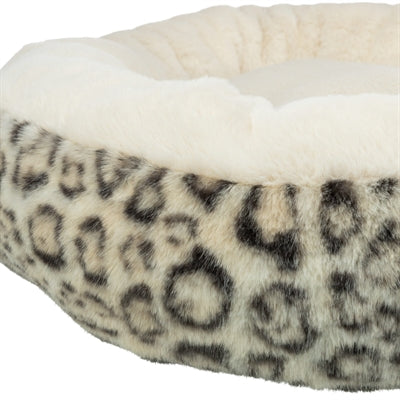 Trixie hondenmand leo soft rond pluche creme panterprint