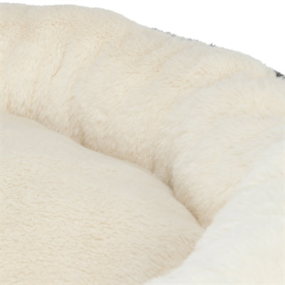 Trixie hondenmand leo soft rond pluche creme panterprint