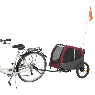 Trixie hondenfietskat grijs rood