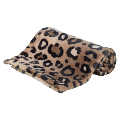Trixie hondendeken leo softpluche panterprint bruin