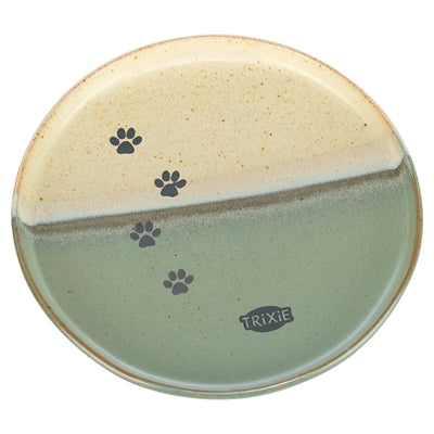 Trixie voerbak drinkbak kat keramiek groen beige