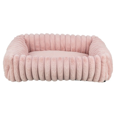Trixie hondenmand lonni hoekig ribfluweel roze
