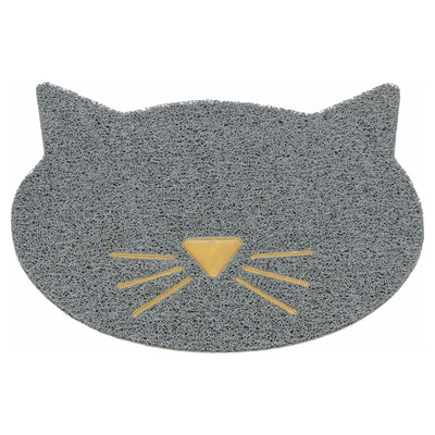 Trixie kattenbakmat kattenkop pvc lichtgrijs