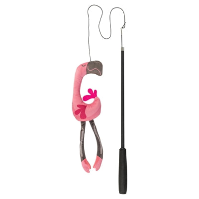 Trixie kattenhengel telescopisch grote katten met flamingo roze