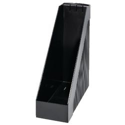 Tijdschriftencassette helit the tower line zwart a4 polystyreen