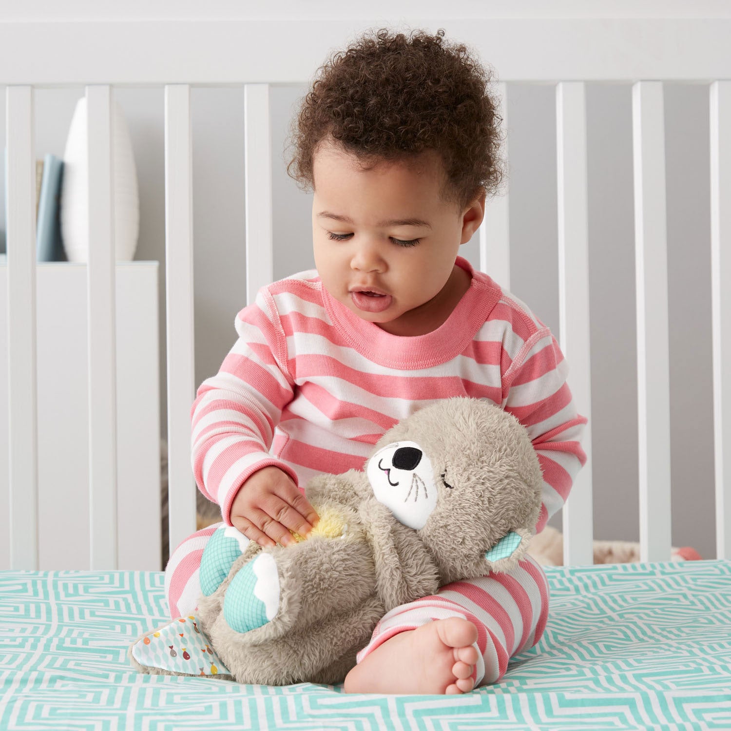 Mattel fisher-price bedtijd otter 30 cm - baby speelgoed - 0 tot 6 maanden - knuffel
