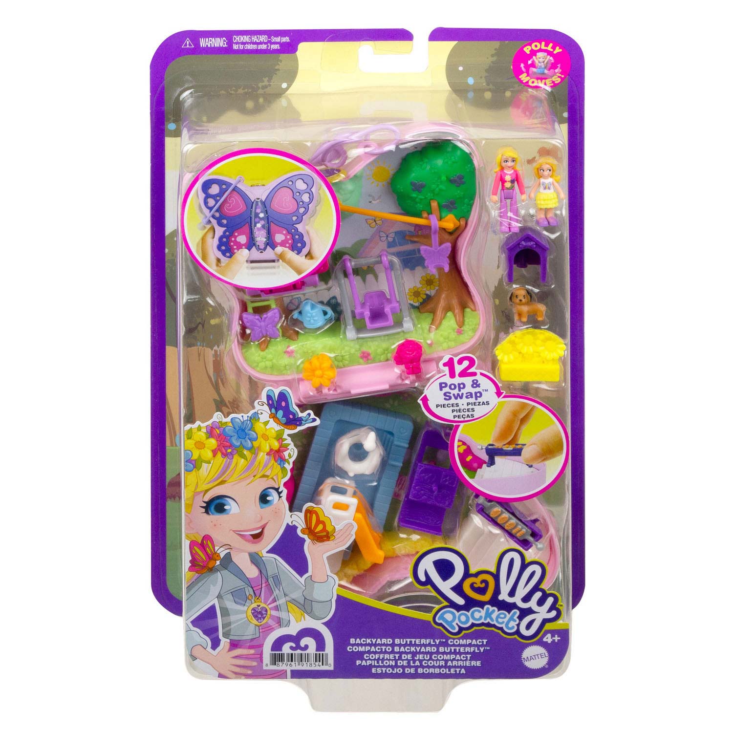Polly Pocket Big Pocket - Vlindertuin compact