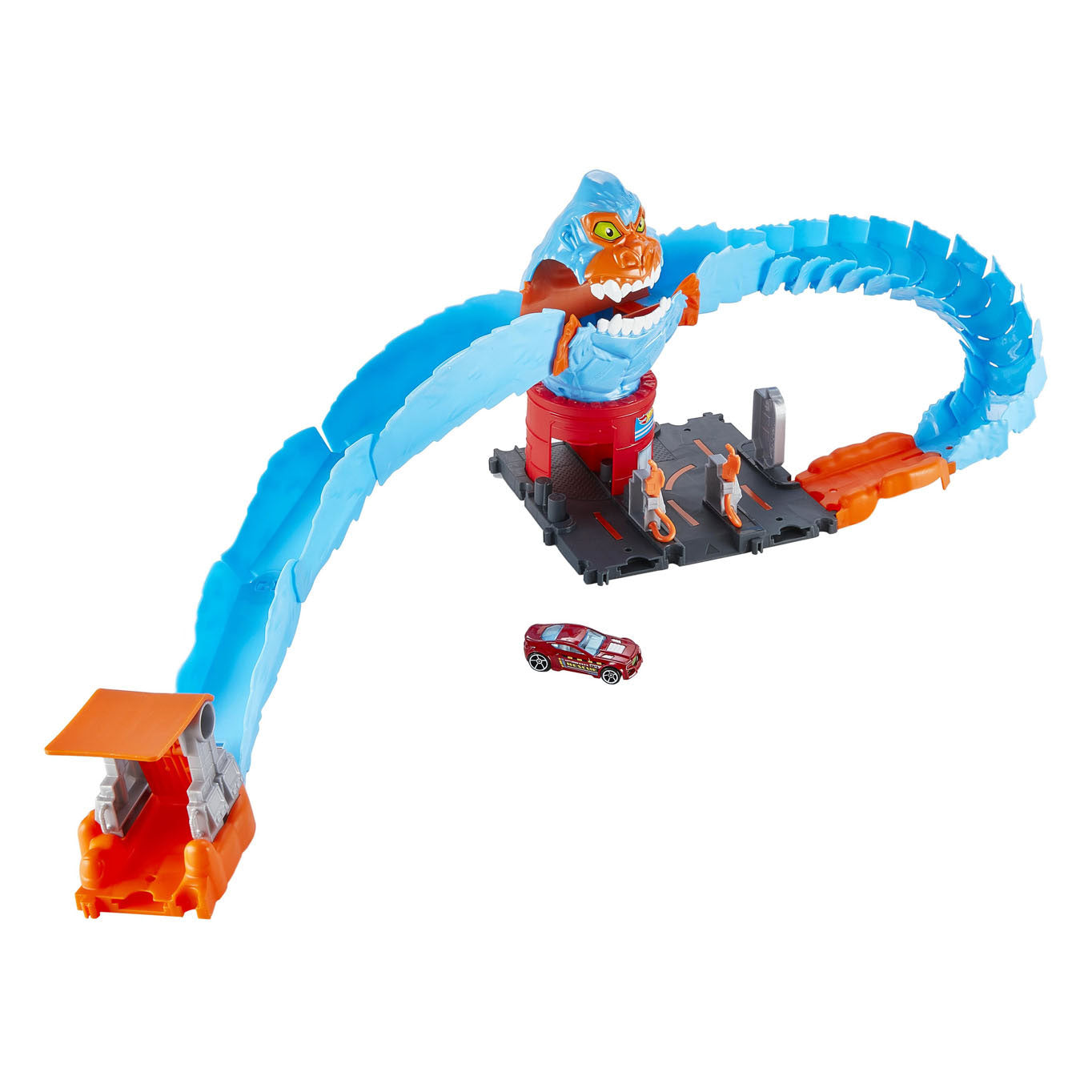 Hot Wheels City Nemesis Lab Tankstation Gorilla Aanval
