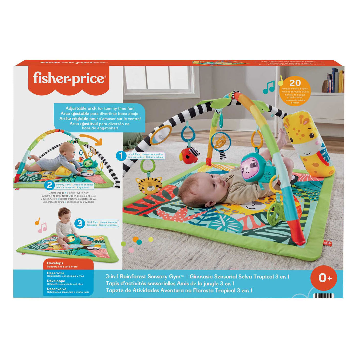 Fisher Price Rainforest Babyspeelmat, 3-in-1