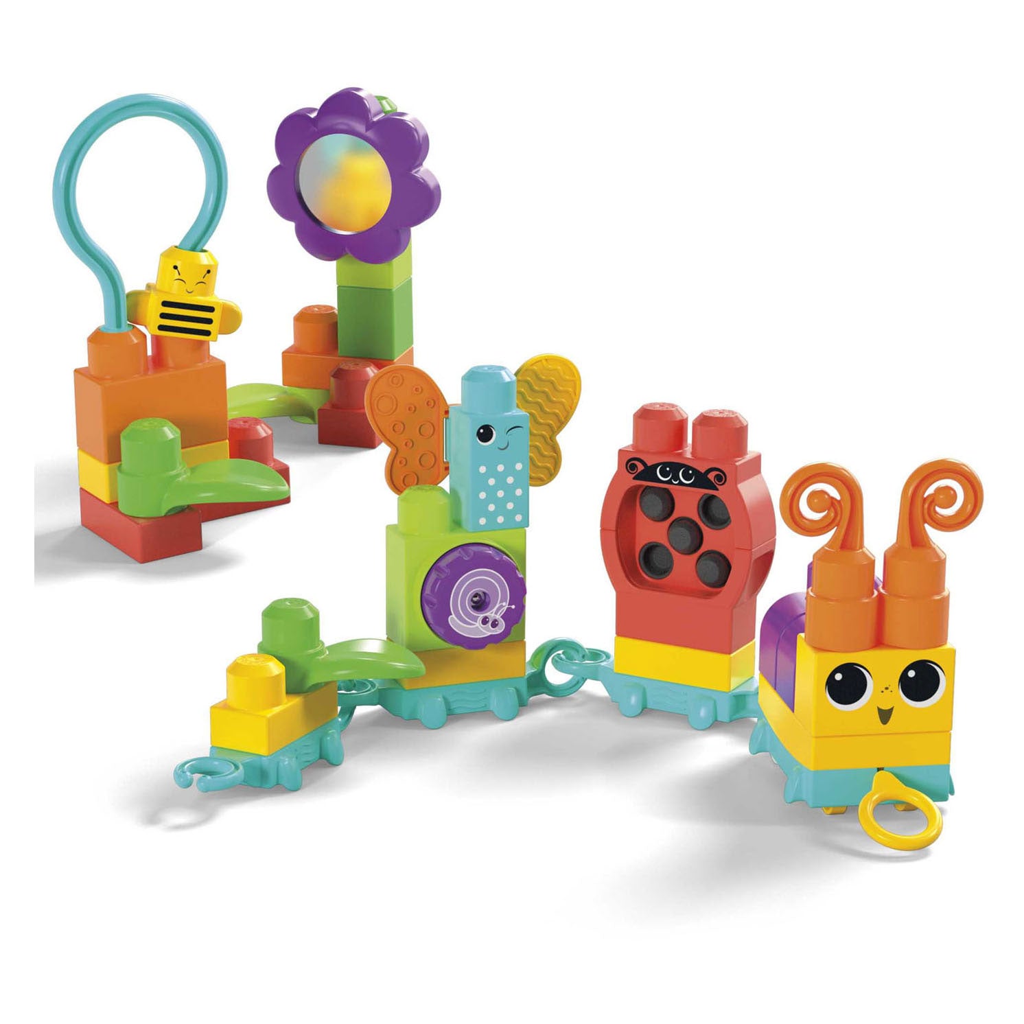 Mega Bloks Move'N Groove Caterpillar Bouwset, 30dlg.