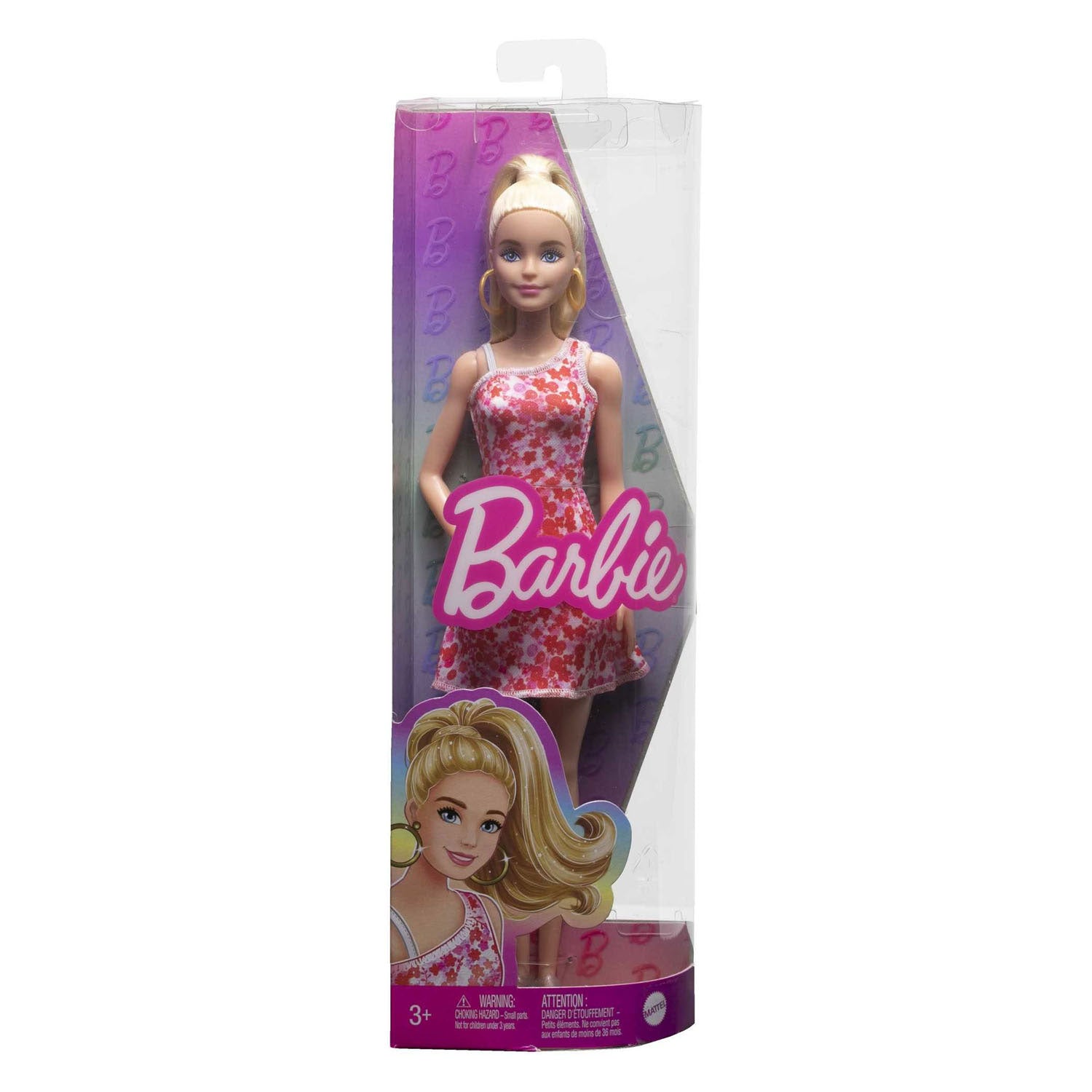 Barbie Fashionista Pop - Roze bloemenjurk