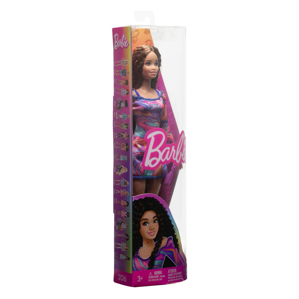Mattel Barbie Fashionista Pop - Regenboog marmeren werveling