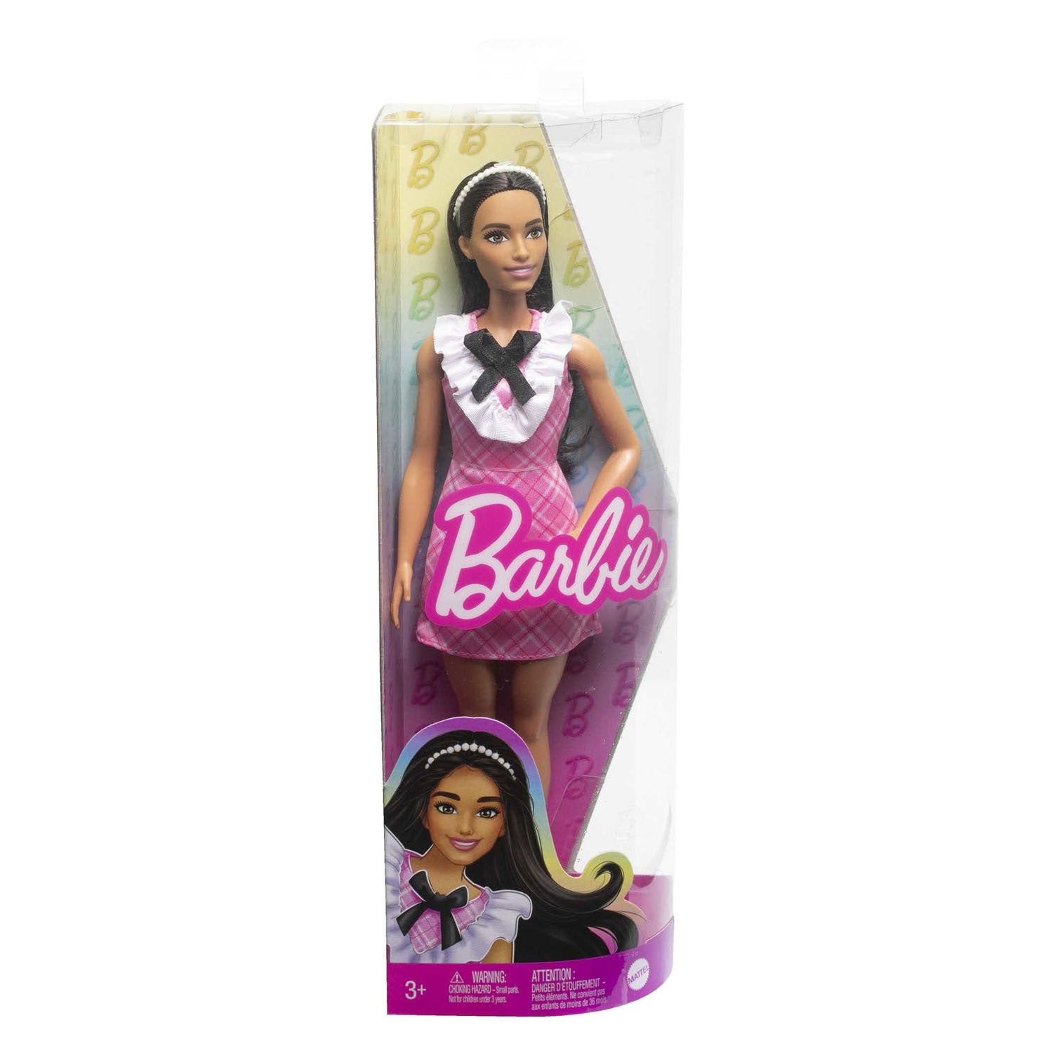 Barbie Fashionista Pop - Roze Geruit