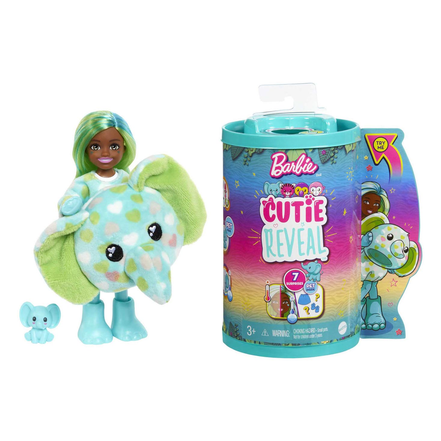 Barbie Cutie Onthullen Chelsea Pop Jungle Series - Olifant