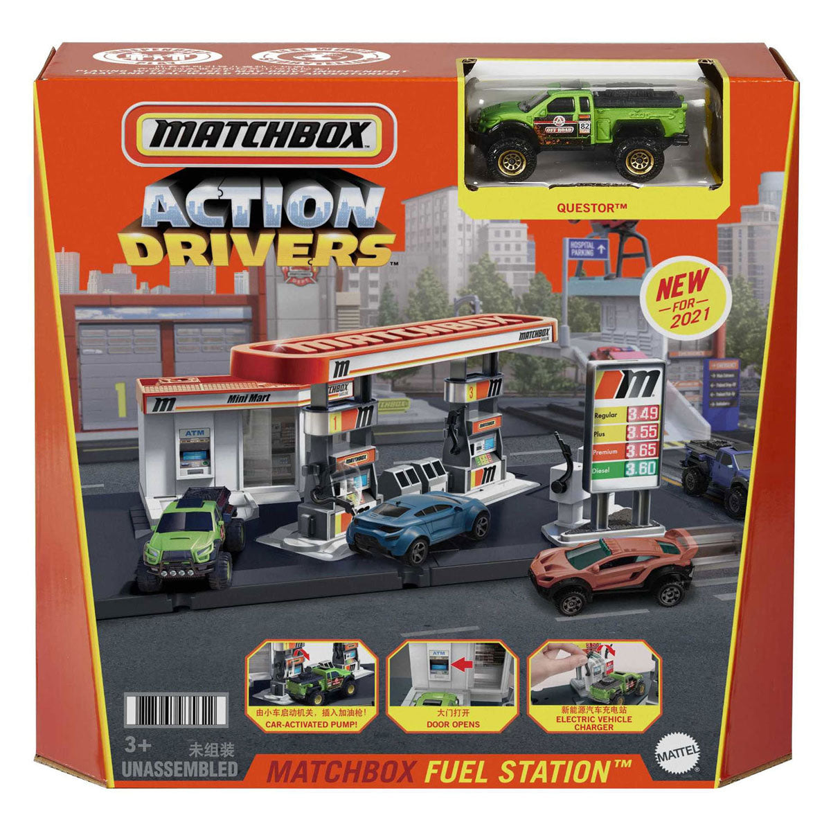 Matchbox Action Drivers Benzinestation Speelset
