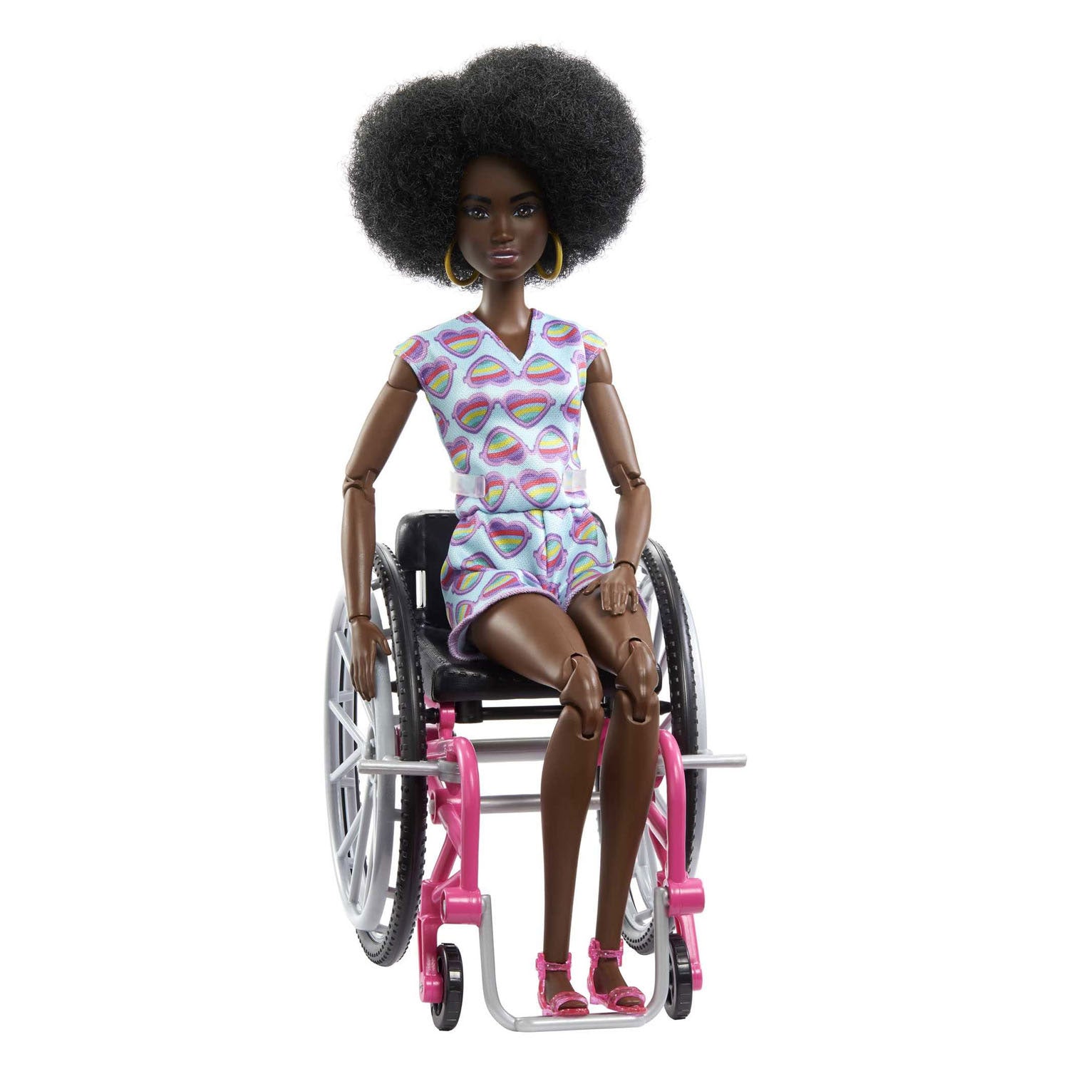 Barbie Fashionista's Modepop in Rolstoel
