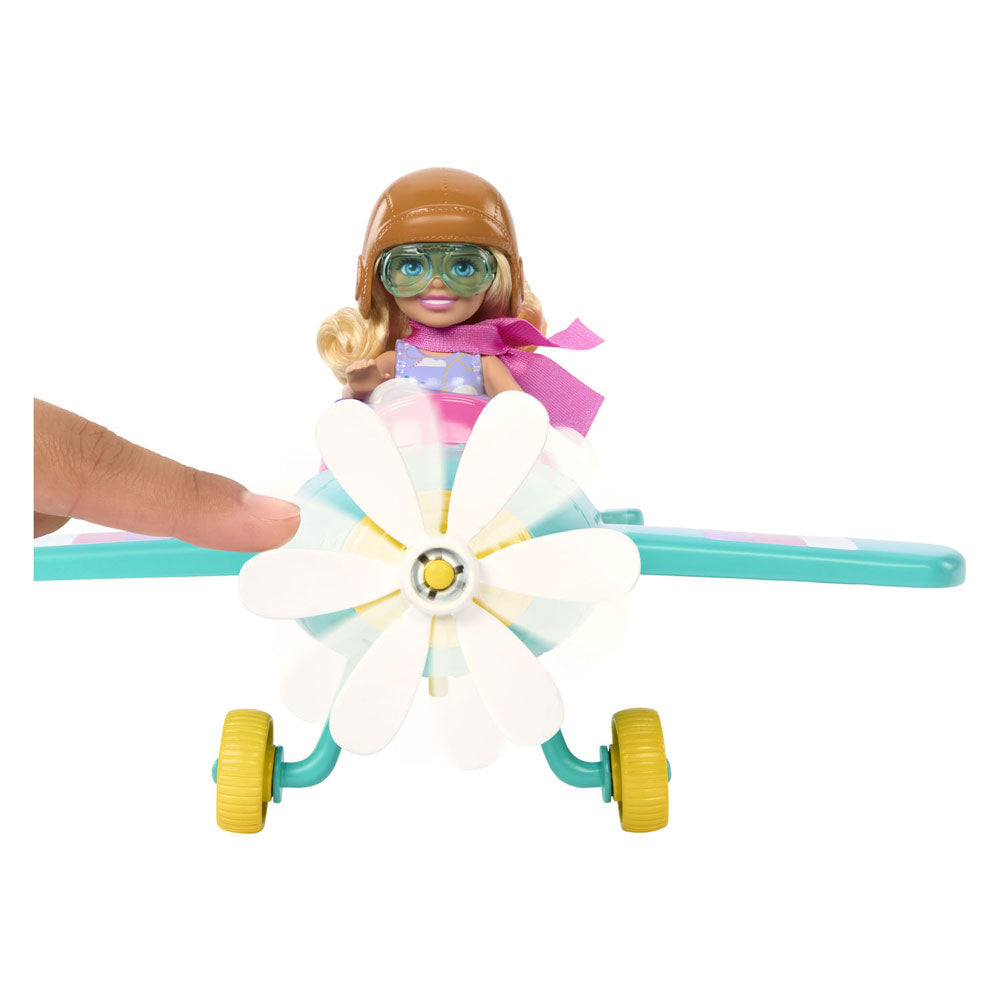 Mattel barbie chelsea modepop met vliegtuig