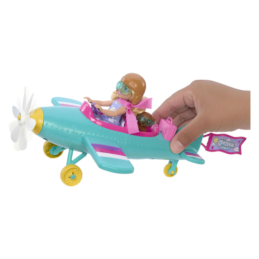 Mattel barbie chelsea modepop met vliegtuig