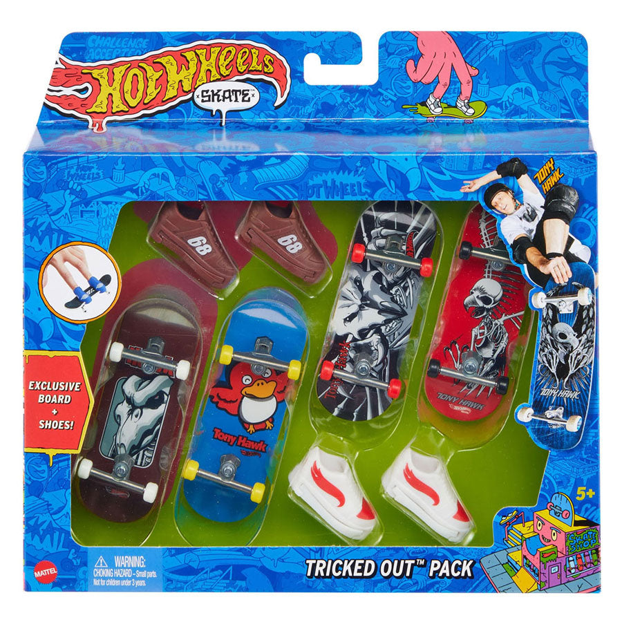 Hot wheels vingerskateboard multipack, 6dlg.