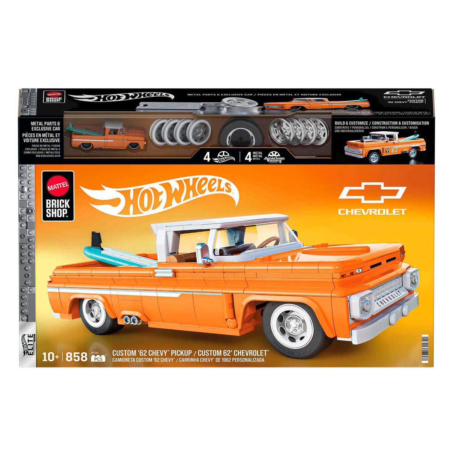 Hot wheels brick shop elite series chevy 1:32 bouwset - 858dlg.