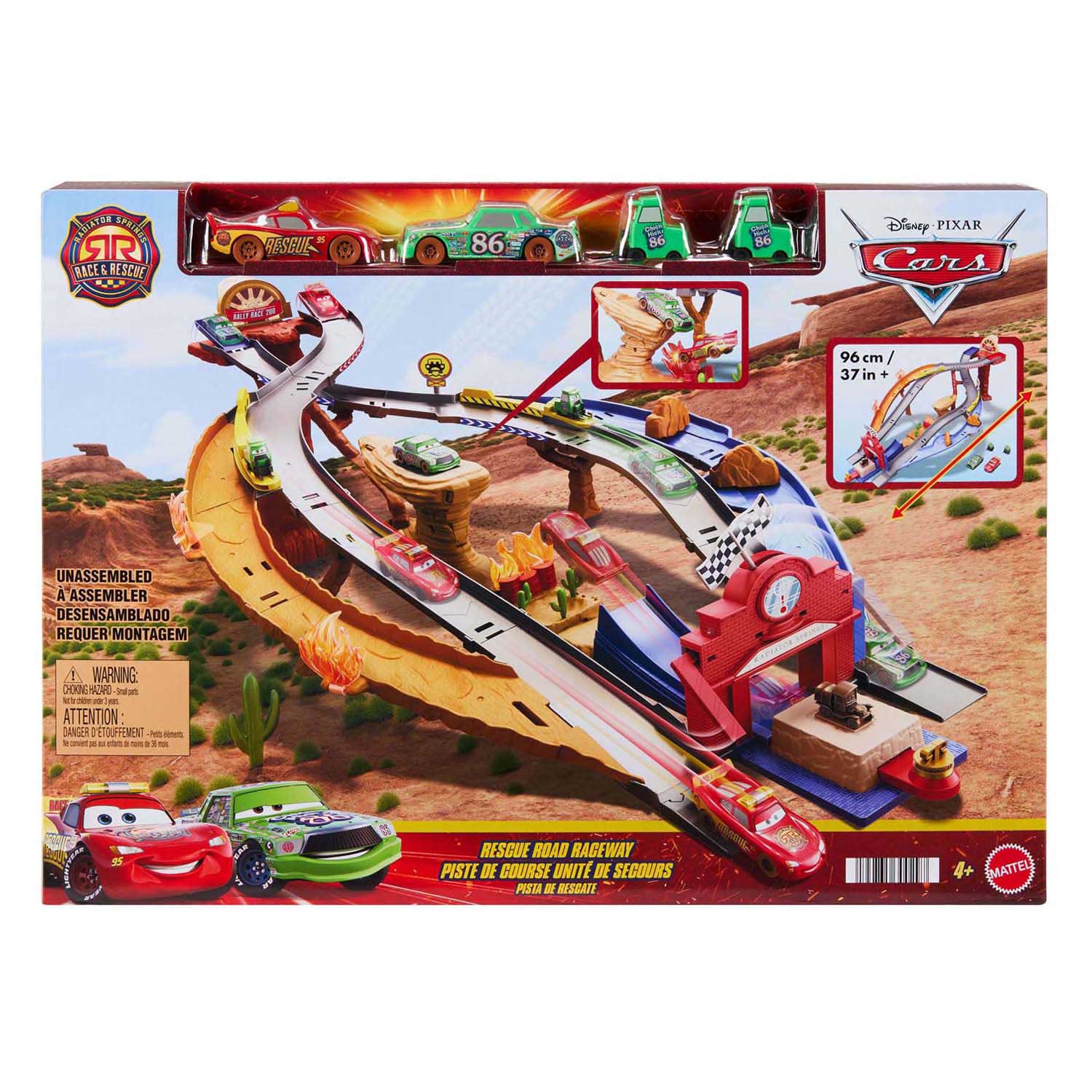Disney en pixar cars reddingsweg racebaan