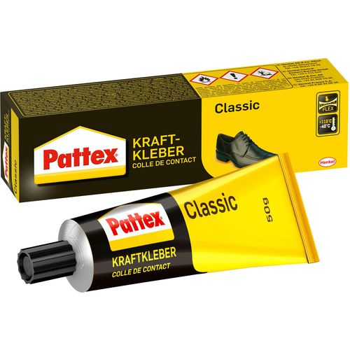 Contactlijm pattex zwart, geel gel compact