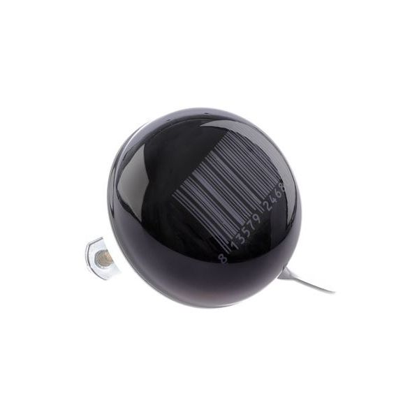 Nv ding dong bel 60mm stipes zwart met barcodekaart