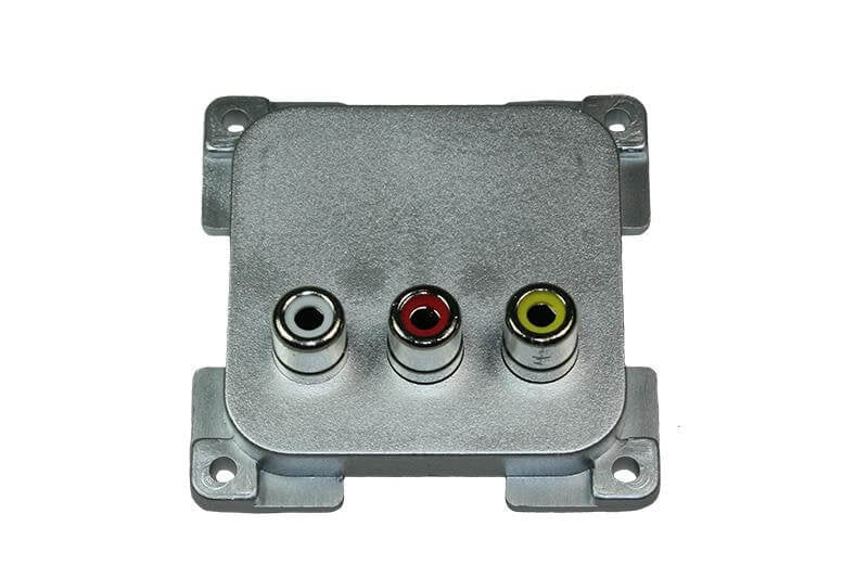 C-line video en audio contactdoos zilver