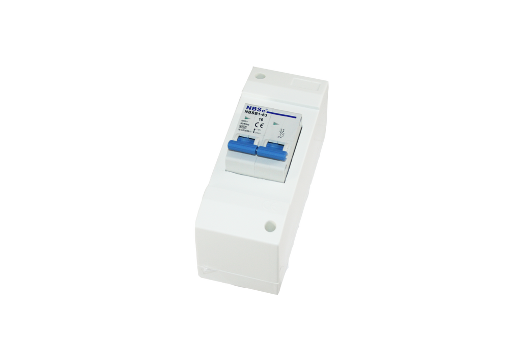 Ngk zekeriast 2-module met dubbelpolige zekeringautomaat b16a